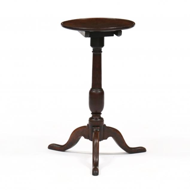 ANTIQUE GEORGIAN OAK CANDLE STAND