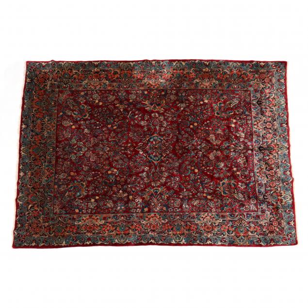 SAROUK CARPET Maroon field with 3484a8