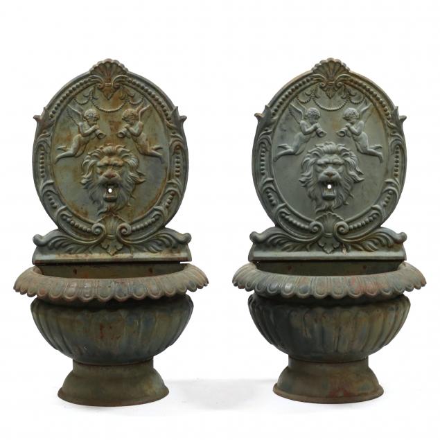 PAIR OF CLASSICAL STYLE CAST IRON