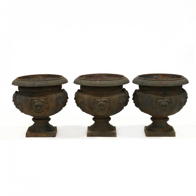 SET OF THREE ANTIQUE CAST IRON