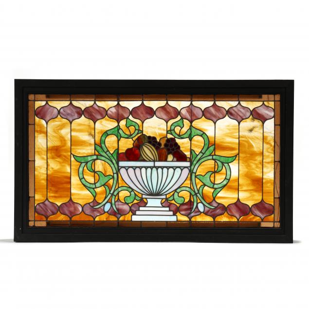 LARGE VINTAGE LIGHTED STAINED GLASS 348512