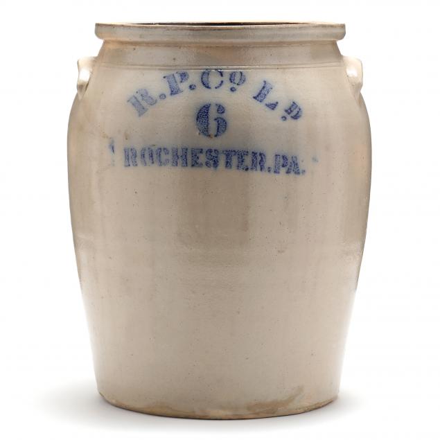 R. P. CO. ROCHESTER PA STONEWARE CROCK