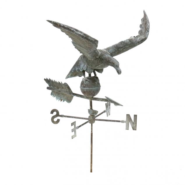 FULL BODIED EAGLE WEATHERVANE 20th 3485d5