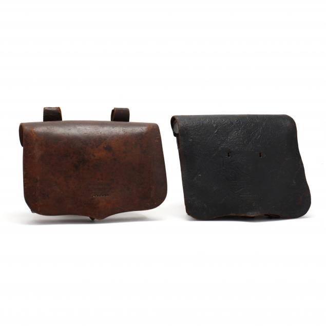 TWO CIVIL WAR CARTRIDGE BOXES The