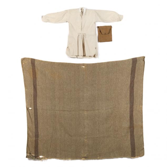 UNION ARMY ISSUE BLANKET AND TWO
