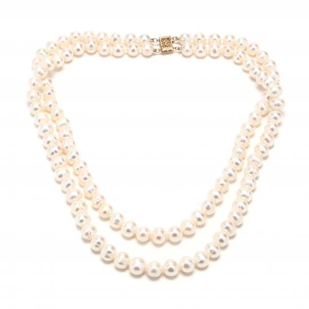 PEARL NECKLACE The double strand 34863d