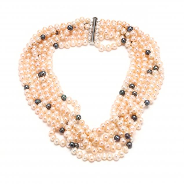 PEARL TORSADE NECKLACE The six