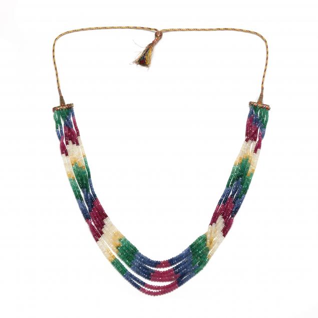 MULTI STRAND GEMSTONE NECKLACE 34865b