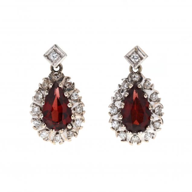 PAIR OF BI COLOR GOLD GARNET  348657