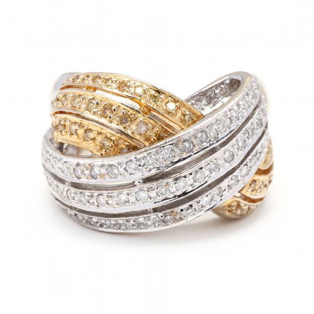 BI COLOR GOLD AND DIAMOND RING 34866d