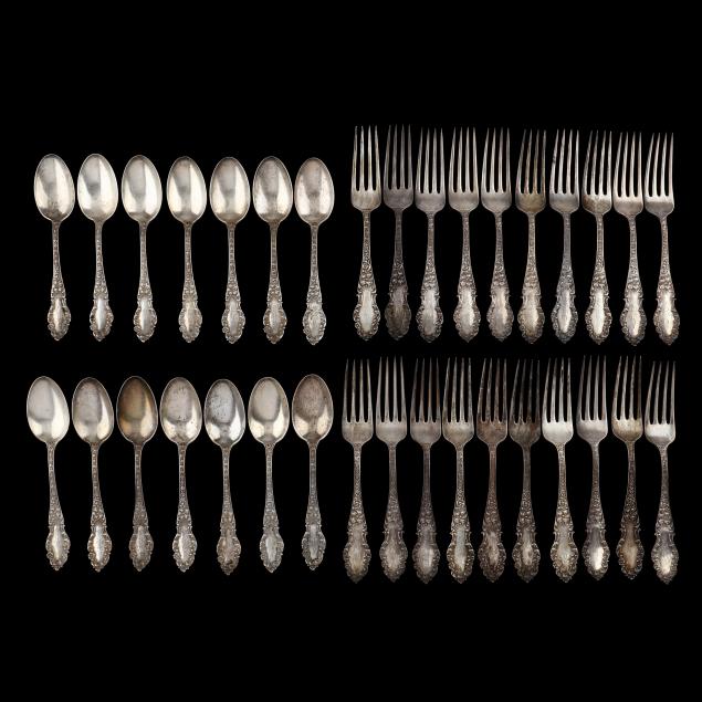 ANTIQUE STERLING SILVER FORKS AND 348708