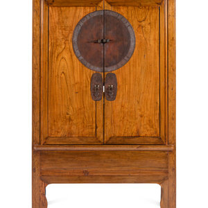 A Chinese Elmwood Cabinet 19th 34876e