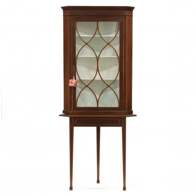 EDWARDIAN INLAID MAHOGANY CORNER 348781