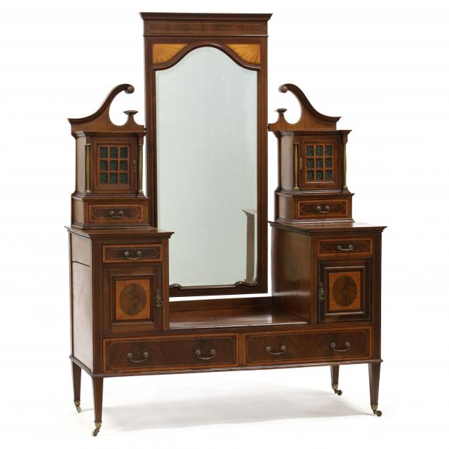 EDWARDIAN INLAID MAHOGANY DRESSER 34878d