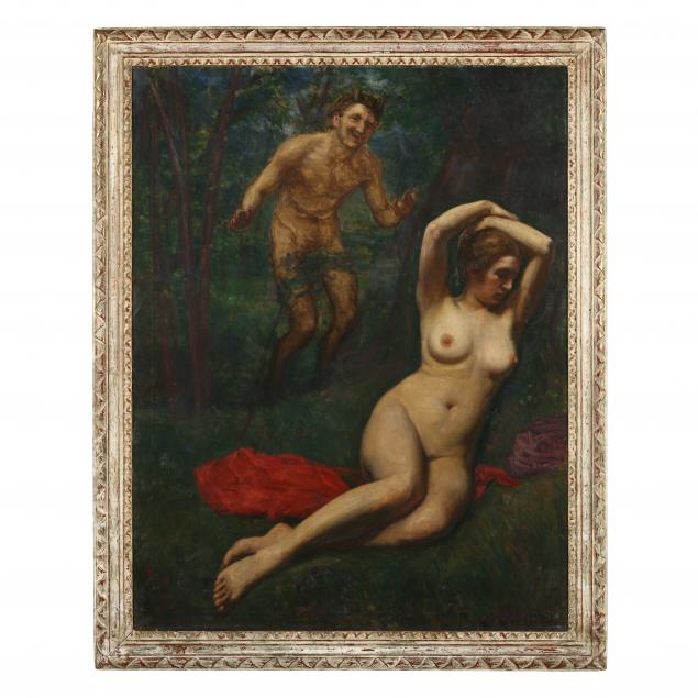 ALLEGORICAL PAINTING OF NYMPH AND