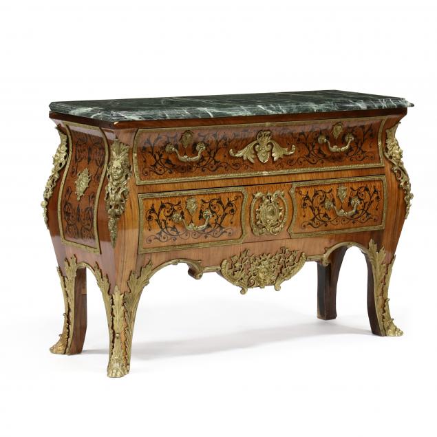 LOUIS XV STYLE MARBLE TOP INLAID