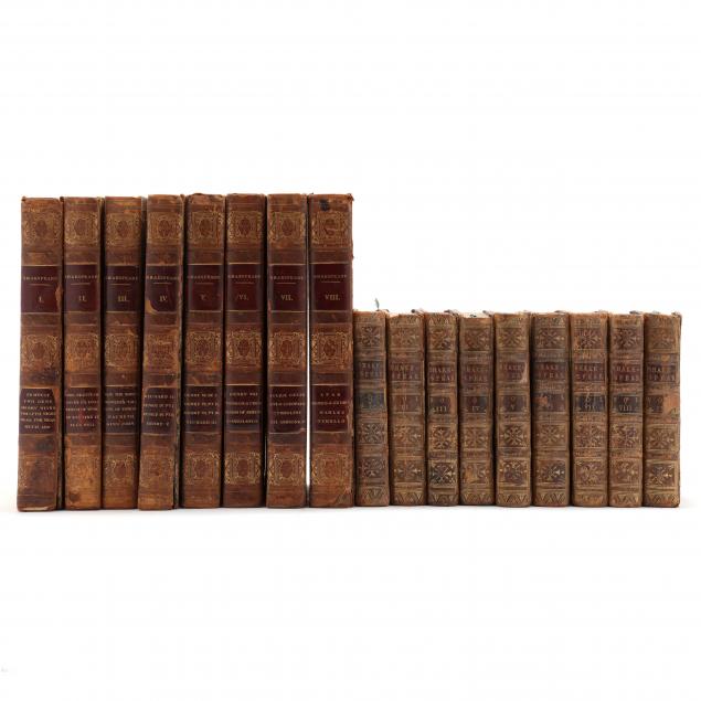 TWO ANTIQUE LEATHERBOUND SETS OF 34886a