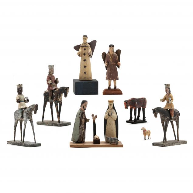 CABAN GROUP OF RELIGIOUS FOLK CARVINGS 34888b