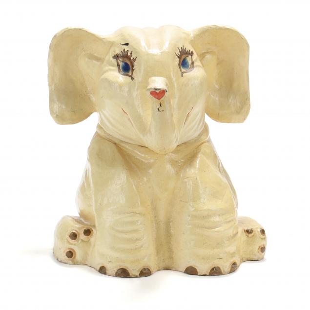 VINTAGE PAPIER MACHE ELEPHANT 1950s,