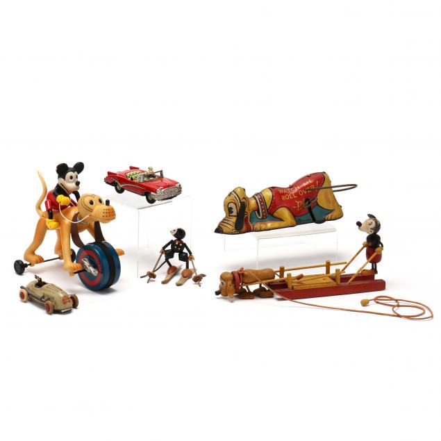 SIX VINTAGE MICKEY MOUSE AND OTHER DISNEY