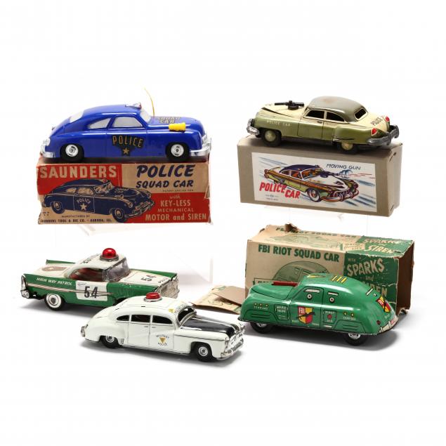 FIVE VINTAGE TOY LAW ENFORCEMENT