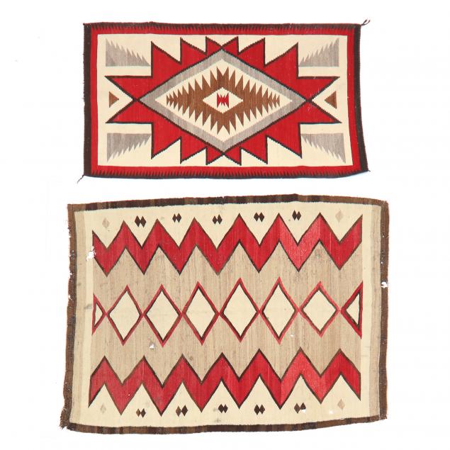 TWO NAVAJO RUGS The first a vintage 34895d
