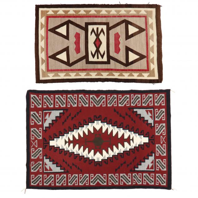 TWO NAVAJO RUGS The first with 348958