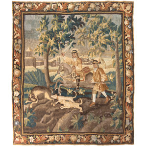 A Louis XIV Wool Hunting Tapestry
Aubusson,
