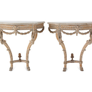 A Pair of Louis XVI Style Painted 34899b