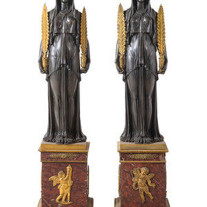 A Pair of Large Empire Style Gilt 3489a5