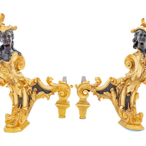 A Pair of French Gilt and Patinated 3489bf