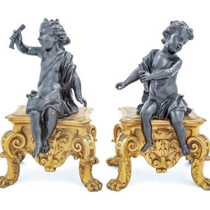 A Pair of French Gilt and Patinated 3489bc