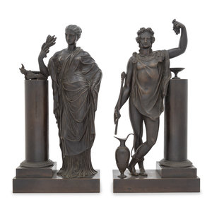 A Pair of French Bronze Allegorical 3489d0