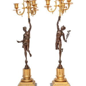A Pair of Gilt and Patinated Bronze 3489fc