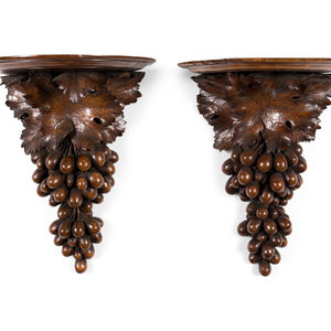 A Pair of Continental Carved Walnut 348a10