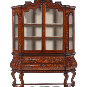 A Dutch Marquetry Cabinet on Stand 19th 348a0d