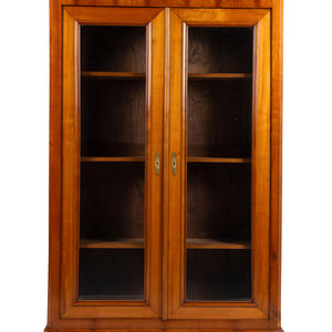 A Biedermeier Figured Walnut Two Door 348a17