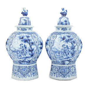 A Pair of Large Delftware Vases 348a38