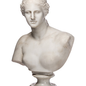 A Continental Marble Bust of Aphrodite Late 348a48
