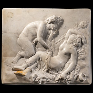 A Continental Carved Marble Relief 348a49