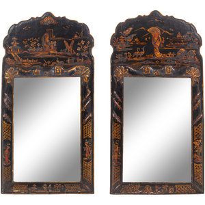 A Pair of Queen Anne Style Black