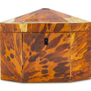 A Regency Tortoiseshell Tea Caddy 19th 348a88