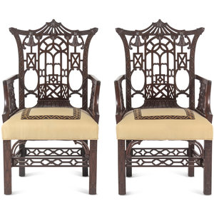 A Pair of 'Chinese Chippendale'