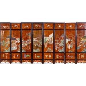 A Chinese Coromandel Eight-Panel