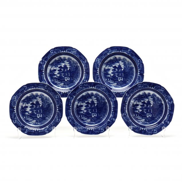 FIVE CHINESE BLUE AND WHITE PORCELAIN 348adc