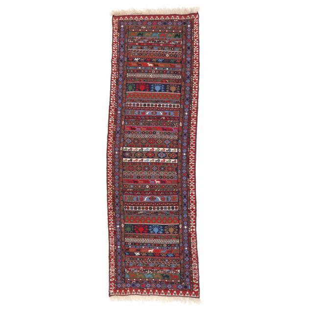 FLAT WEAVE RUNNER With repeating multicolor