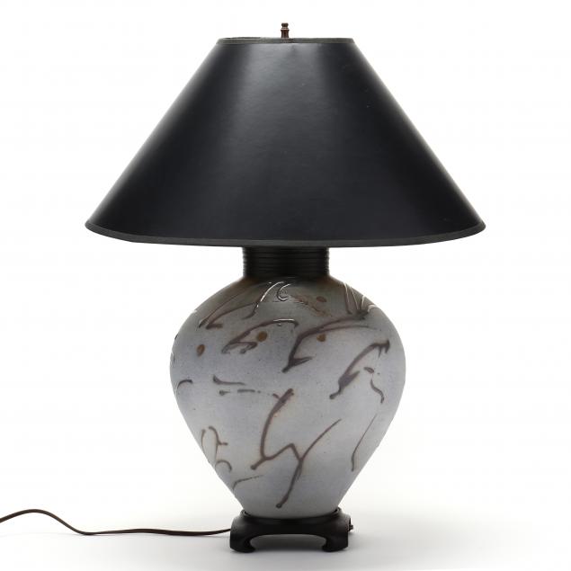 CERAMIC ORIENTALIST LAMP 20th century 348b52