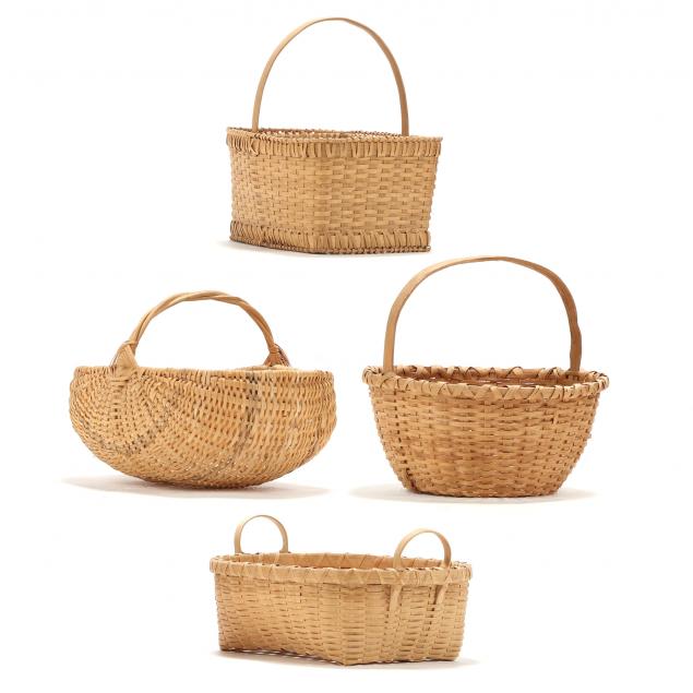 A GROUP OF FOUR CONTEMPORARY BASKETRY