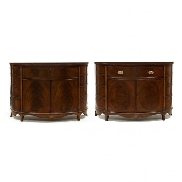 E.J. VICTOR, PAIR OF INLAID MAHOGANY