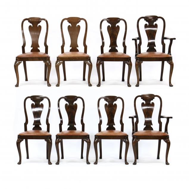 ASSEMBLED SET OF EIGHT QUEEN ANNE 348c36